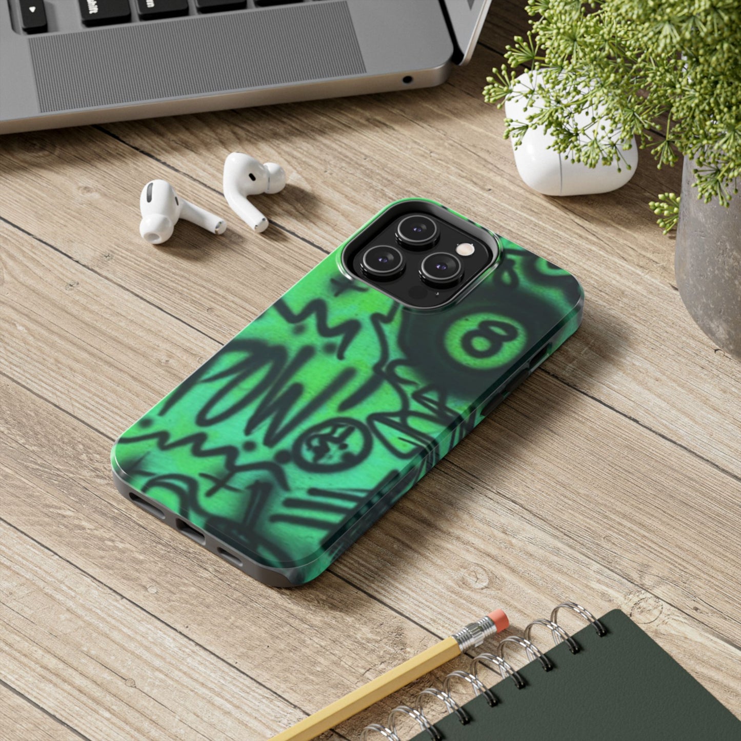 "POW! "airbrush iPhone case