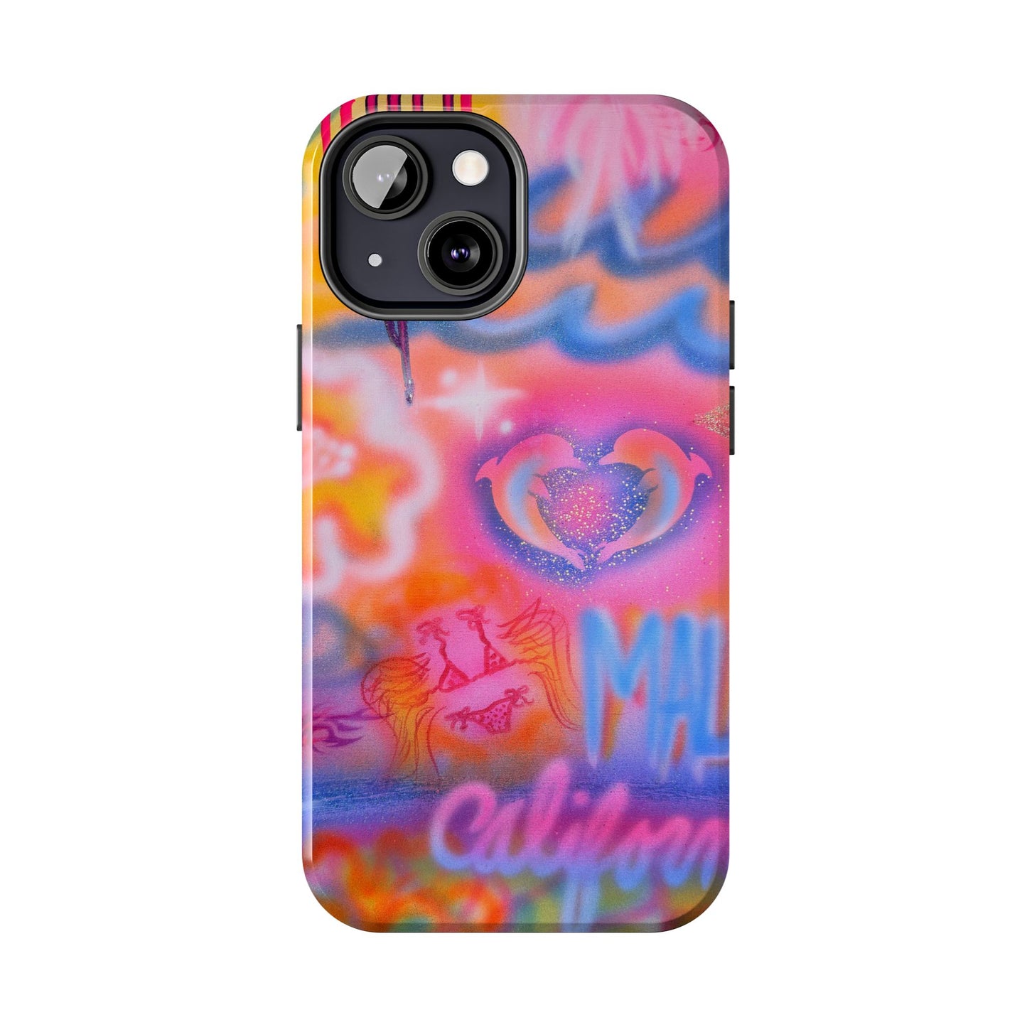 "mornings in malibu" airbrush iPhone case