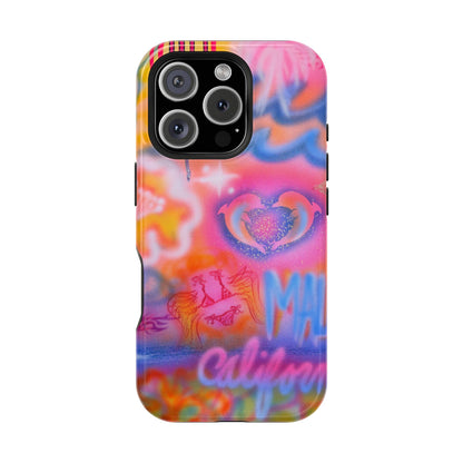 "mornings in malibu" MagSafe airbrush iPhone case