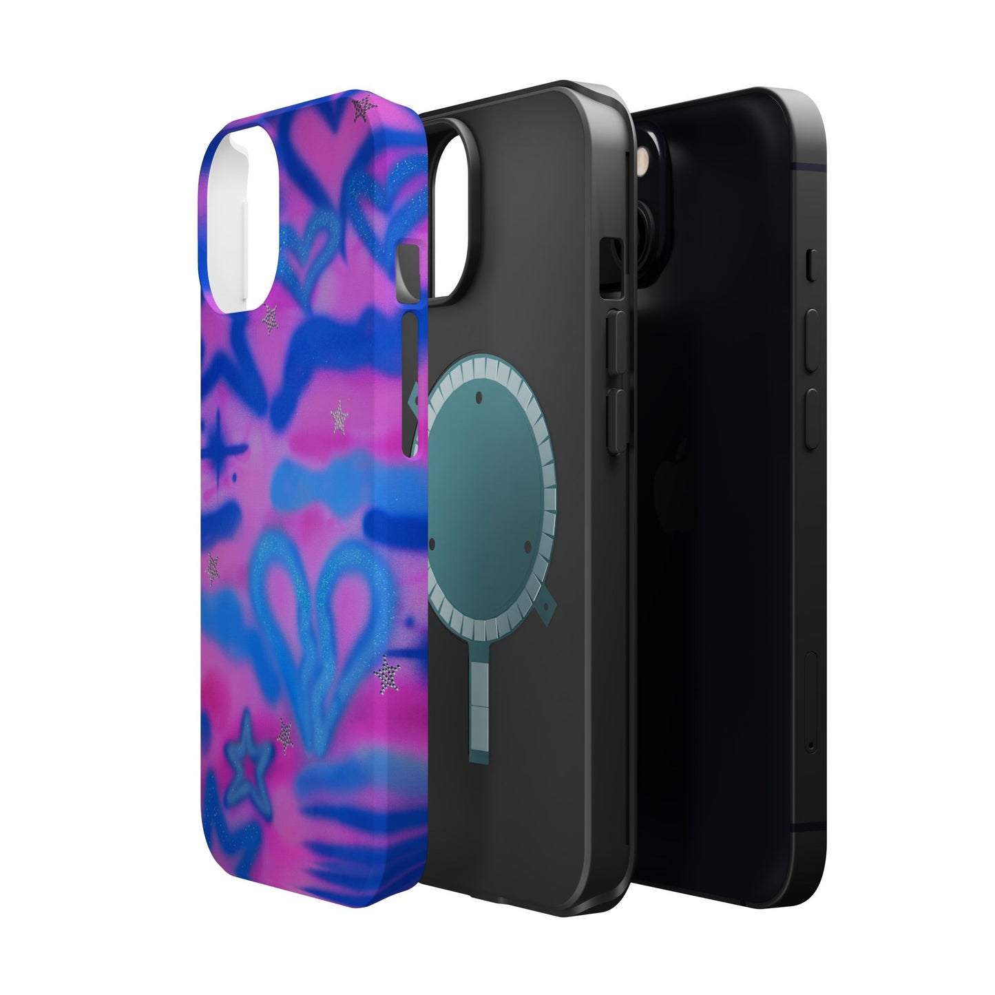 MagSafe "blue camo" airbrush iPhone case