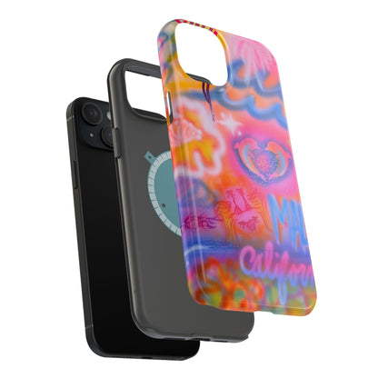 "mornings in malibu" MagSafe airbrush iPhone case