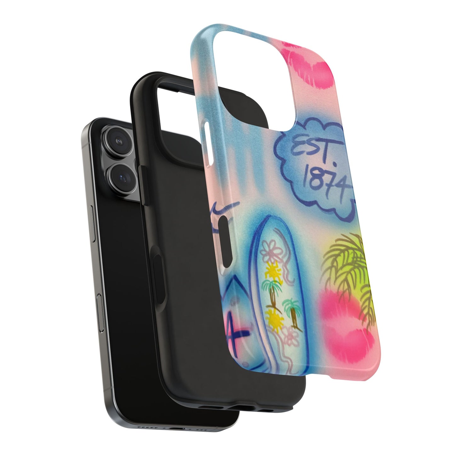 "in the wave" airbrush iPhone case