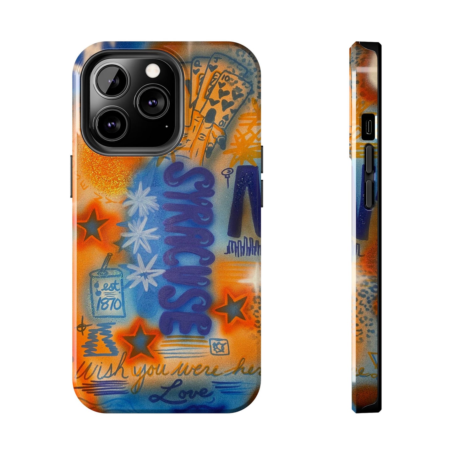 "syracuse" airbrush iPhone case