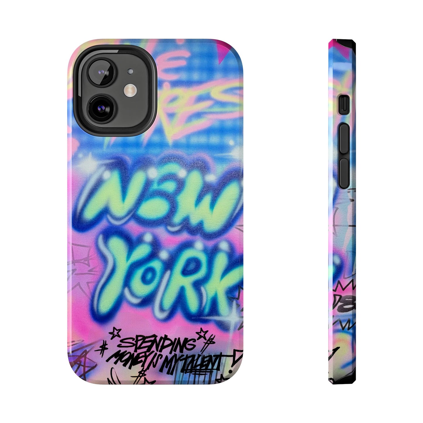 "spending money is my talent" airbrush iPhone case