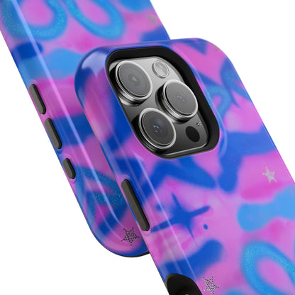 MagSafe "blue camo" airbrush iPhone case