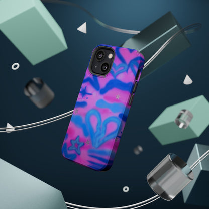 MagSafe "blue camo" airbrush iPhone case
