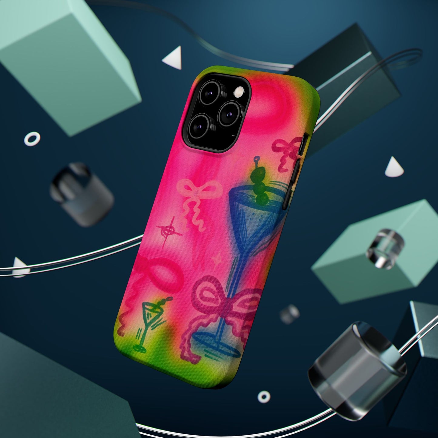 MagSafe „Bow Martini“ Airbrush-iPhone-Hülle
