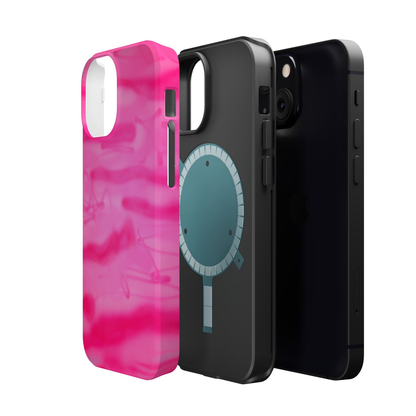 MagSafe "pink camo" airbrush iPhone case