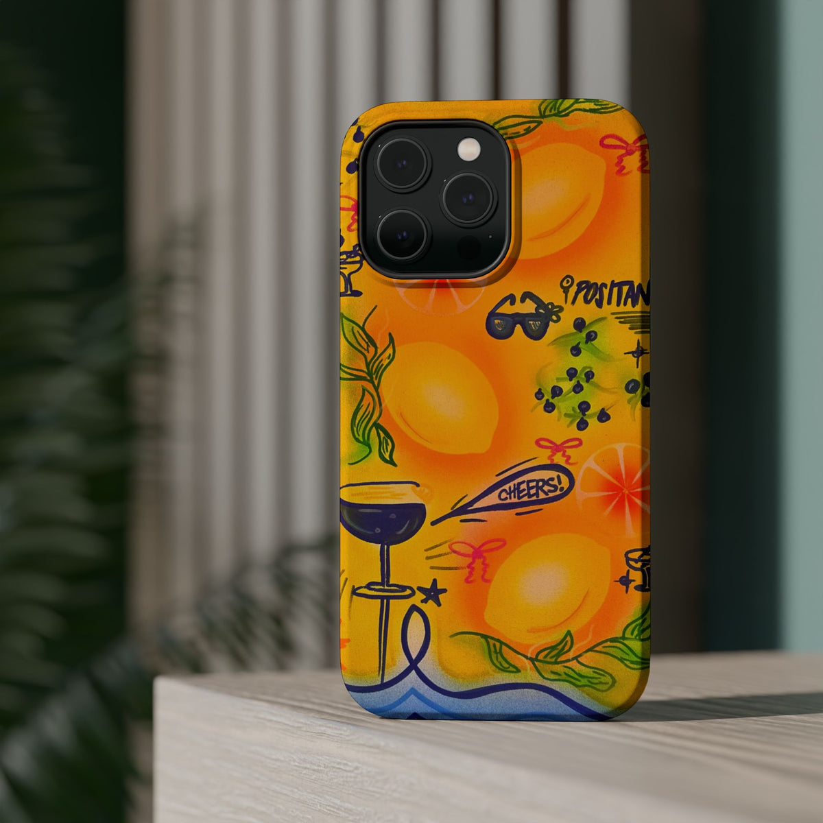 MagSafe Airbrush iPhone Hülle „citrus coastline“