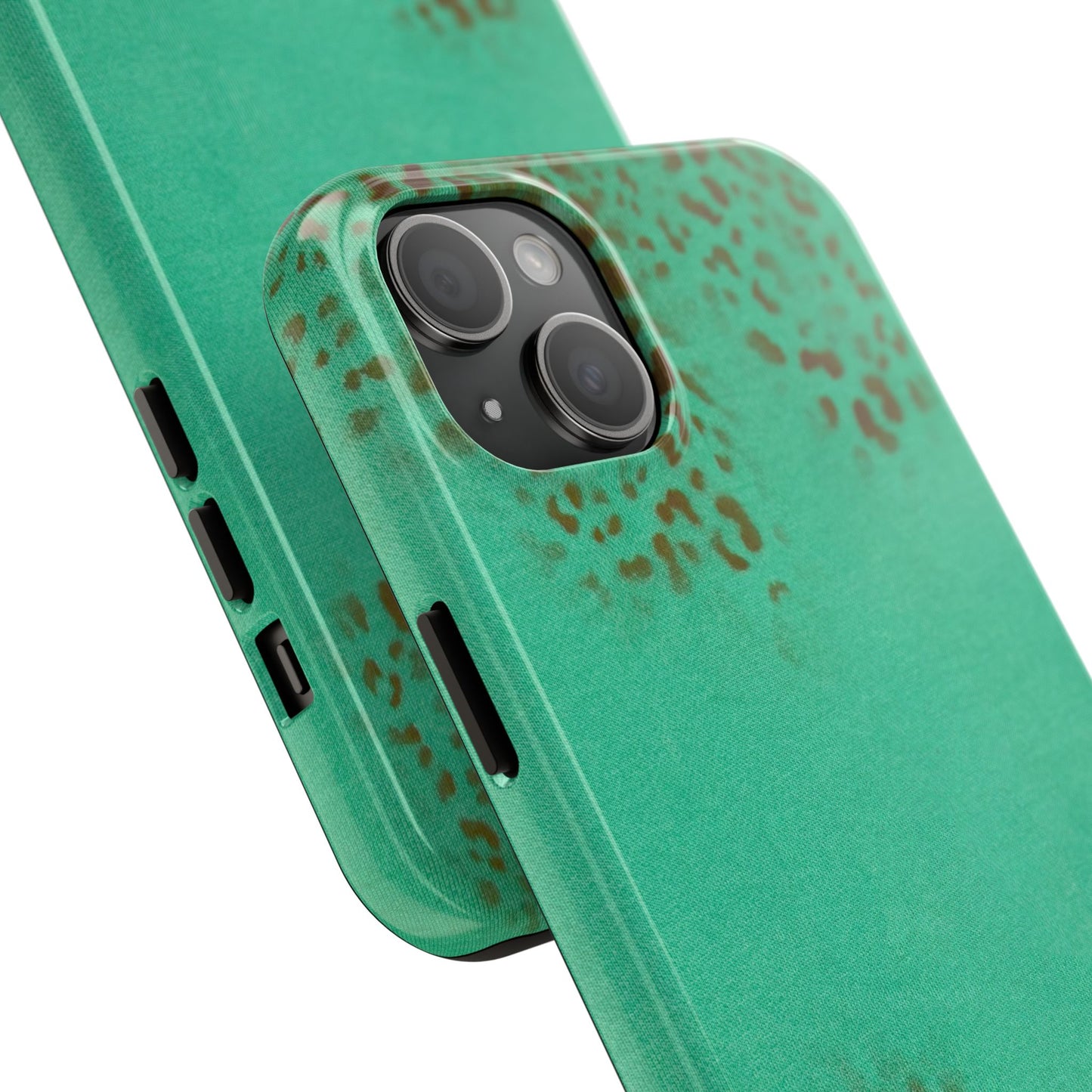"teal cheetah" airbrush iPhone case