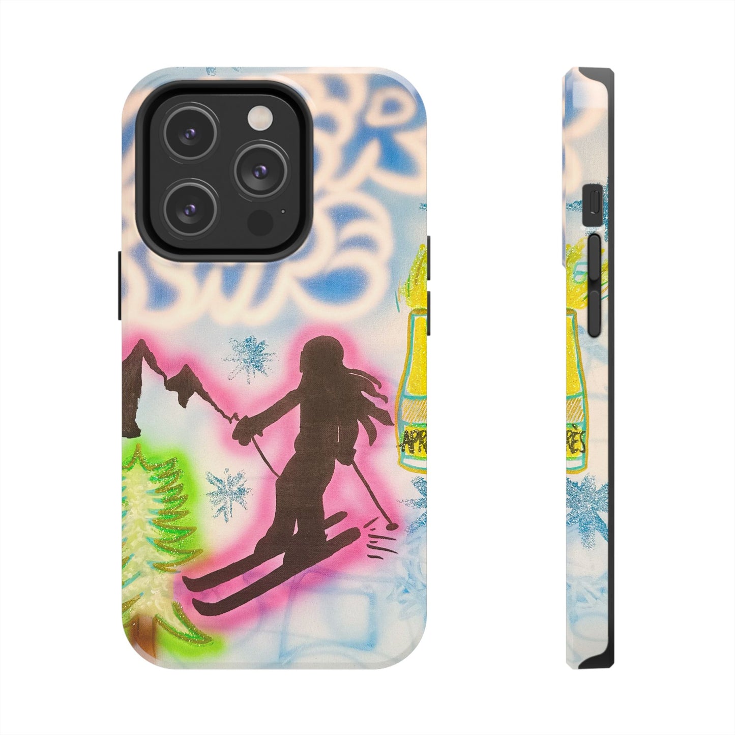 "winter escape" airbrush iPhone case
