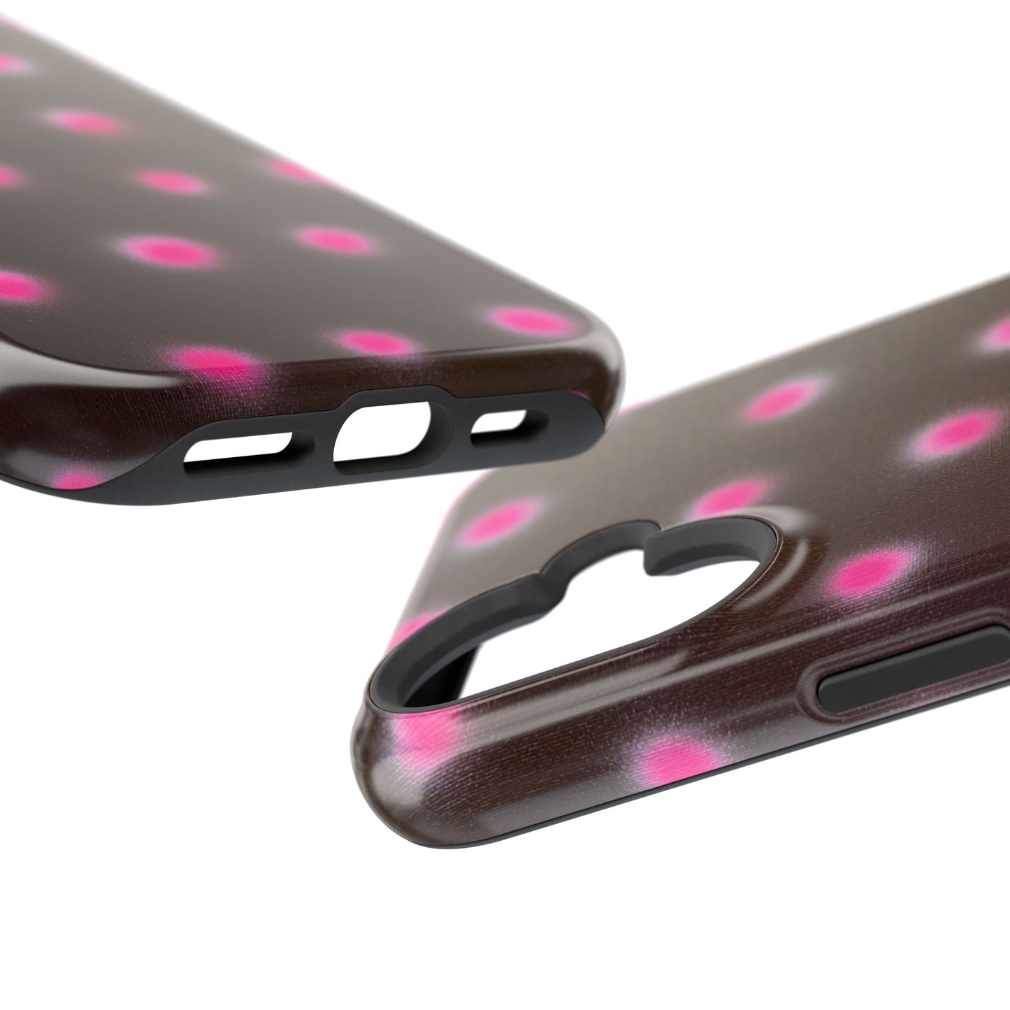 MagSafe "cherry mocha polka dot" airbrush iPhone case