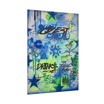 "guest check" airbrush rolled print