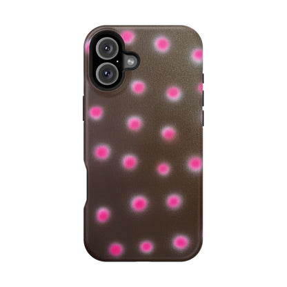 MagSafe "cherry mocha polka dot" airbrush iPhone case