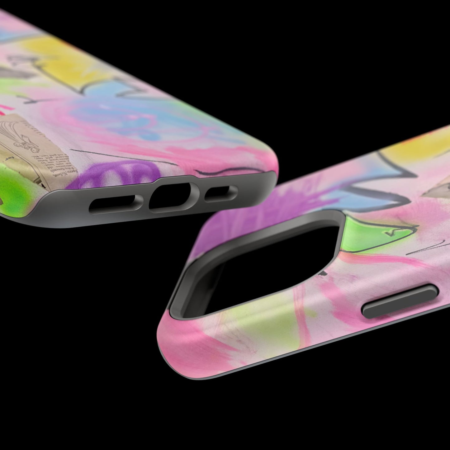 MagSafe "pastel static" airbrush iPhone case