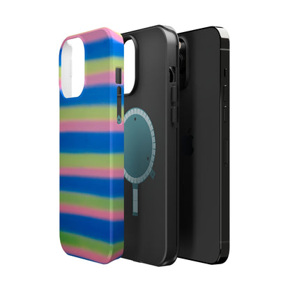 MagSafe "sherbet stripes" airbrush iPhone case