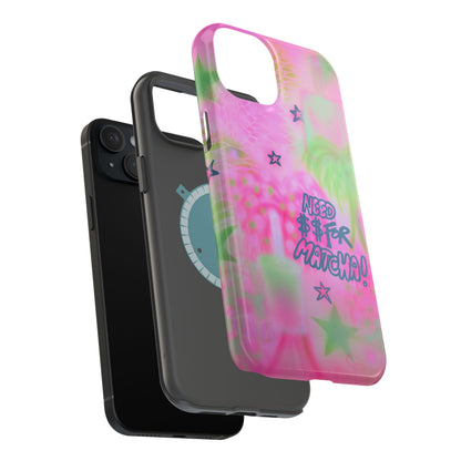 MagSafe "need $$ for matcha" airbrush iPhone case