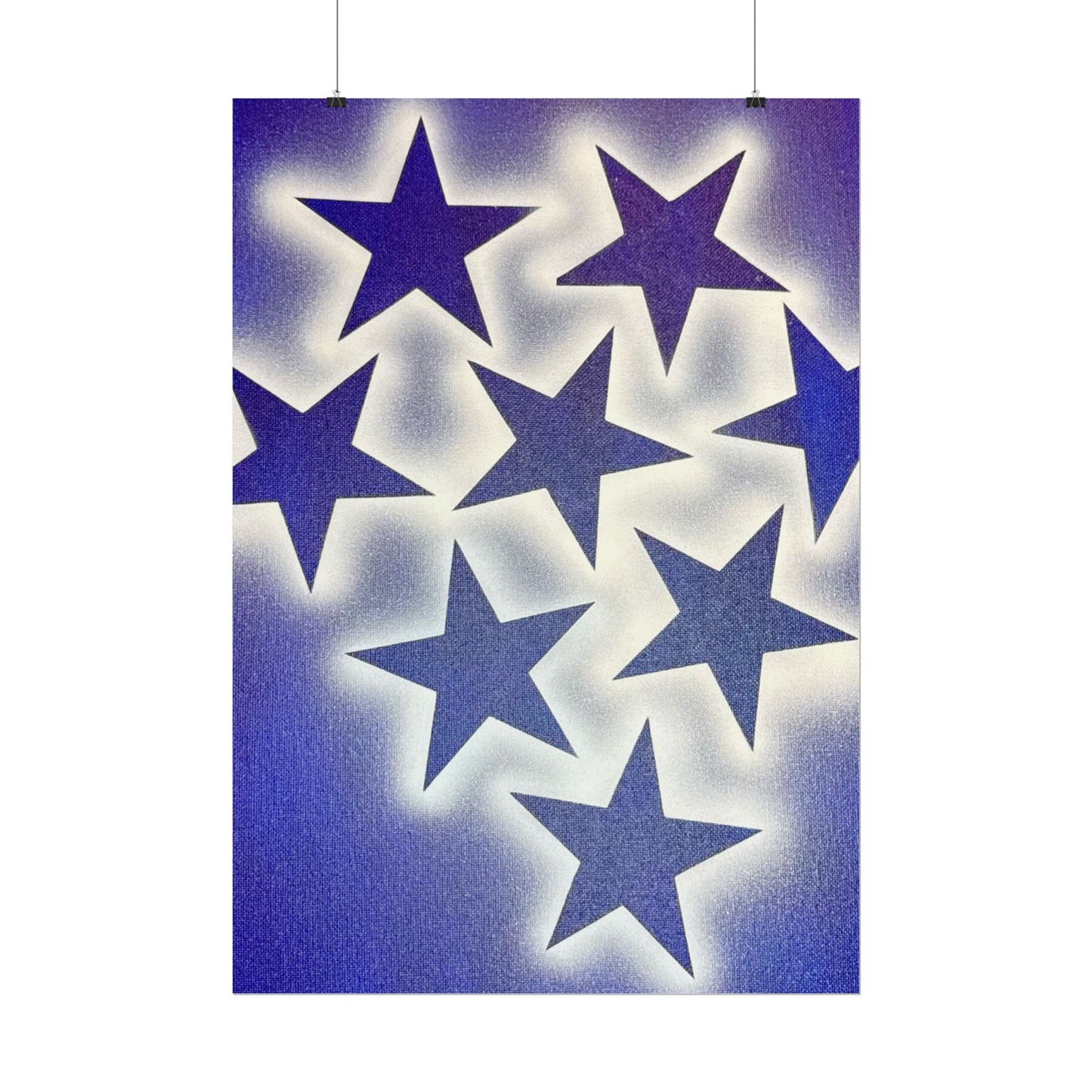 "frosted galaxy" airbrush rolled print
