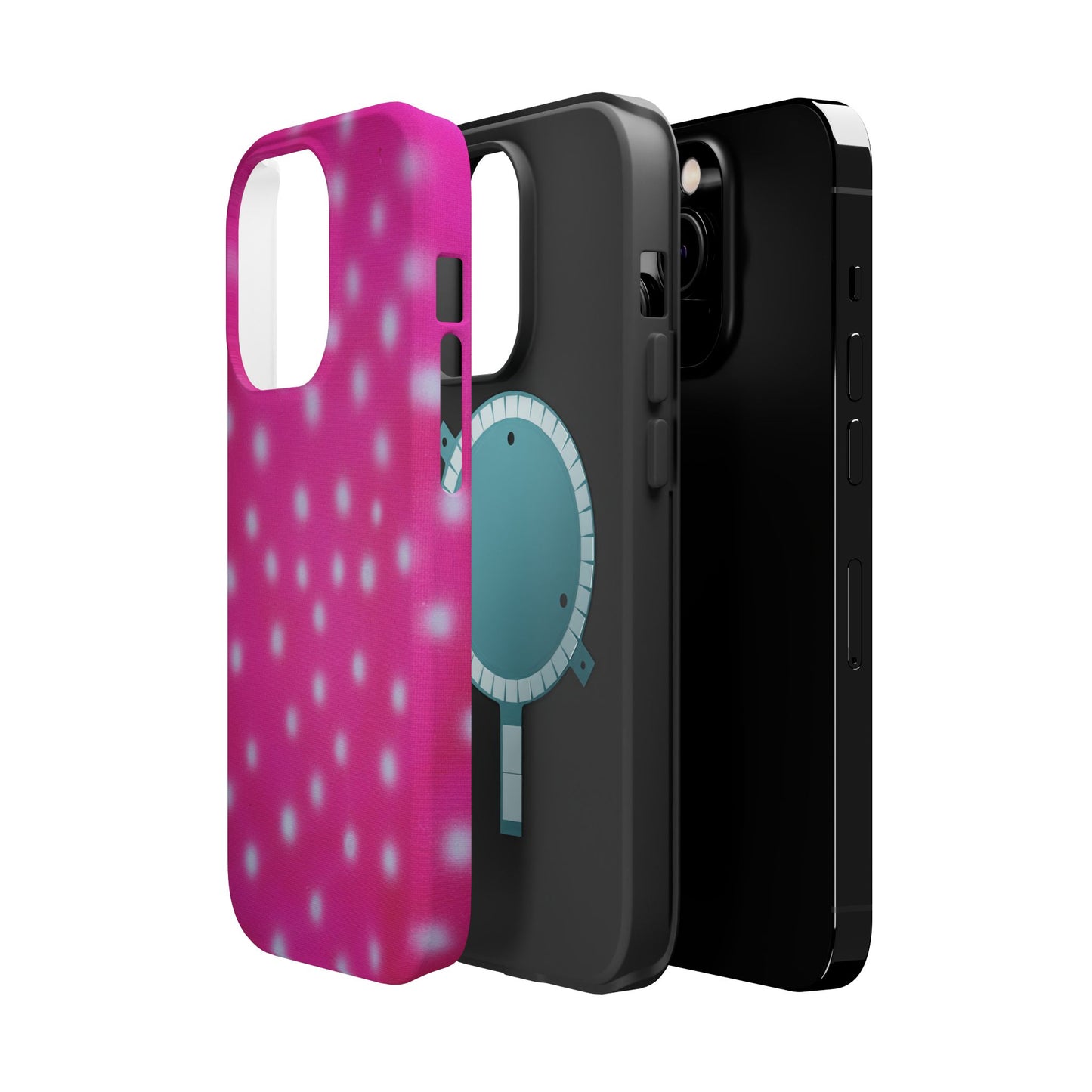 MagSafe "bubblegum polka dot" airbrush iPhone case