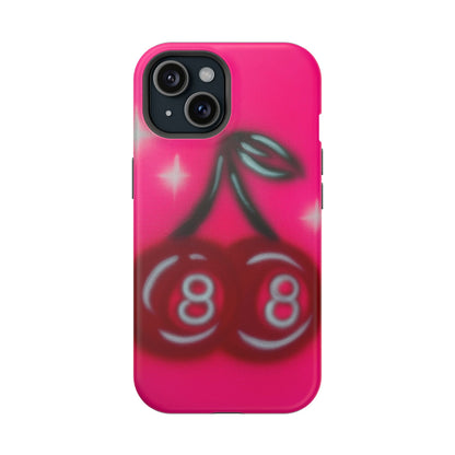MagSafe "cherry 8ball" airbrush iPhone case