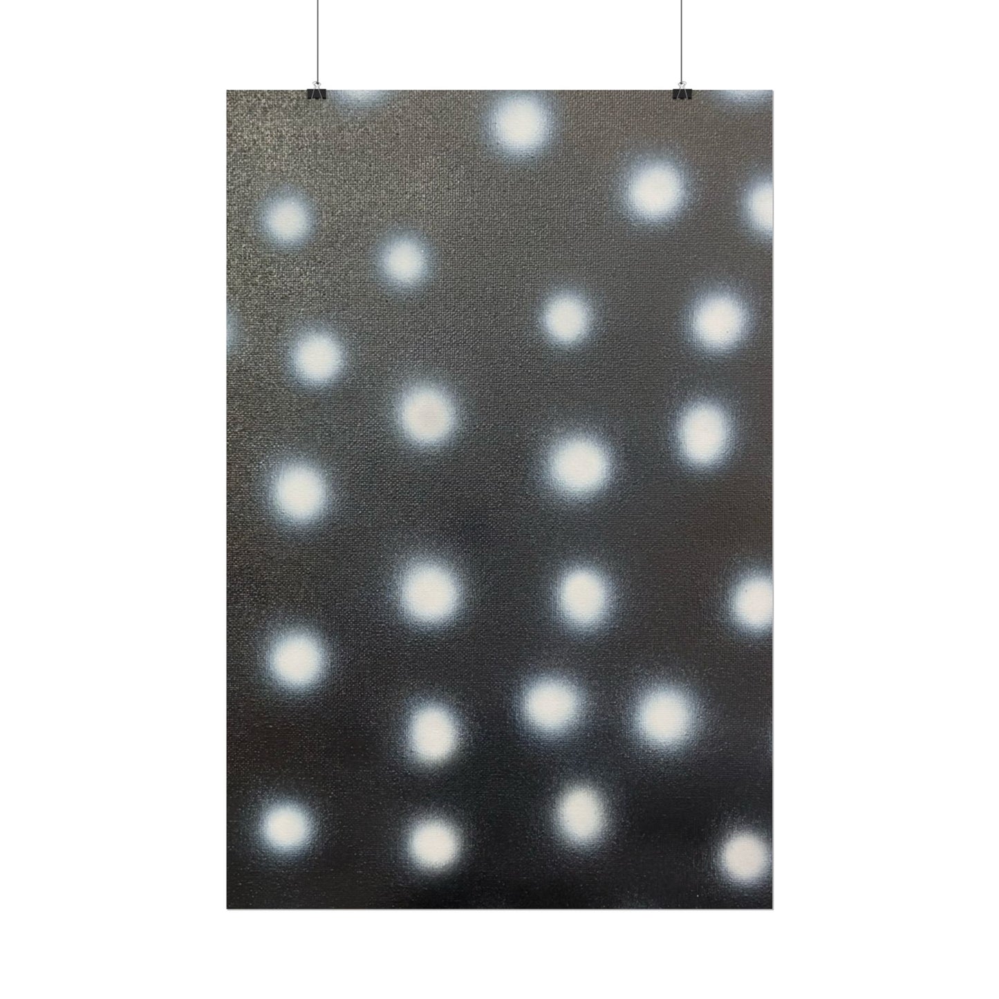 "coconut noir polka dots" airbrush rolled print