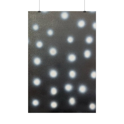 "coconut noir polka dots" airbrush rolled print