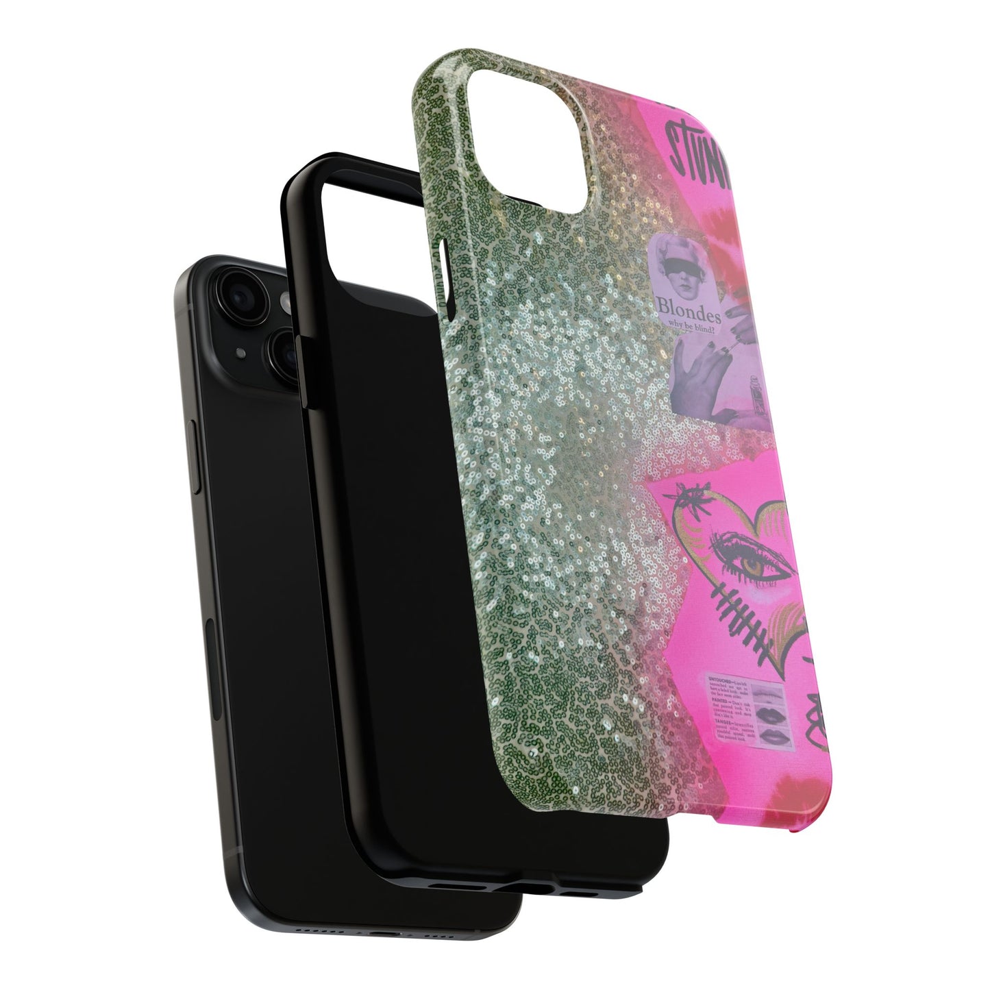 "glitter gloss" airbrush iPhone case