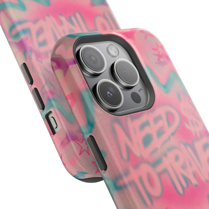 MagSafe "need $$ to travel" airbrush iPhone case