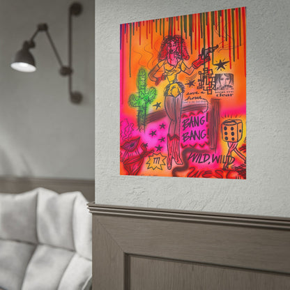 "wild, wild west" airbrush rolled print
