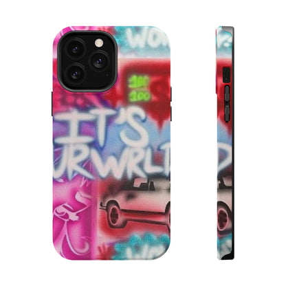 MagSafe „its ur WRLD“ Airbrush iPhone Hülle