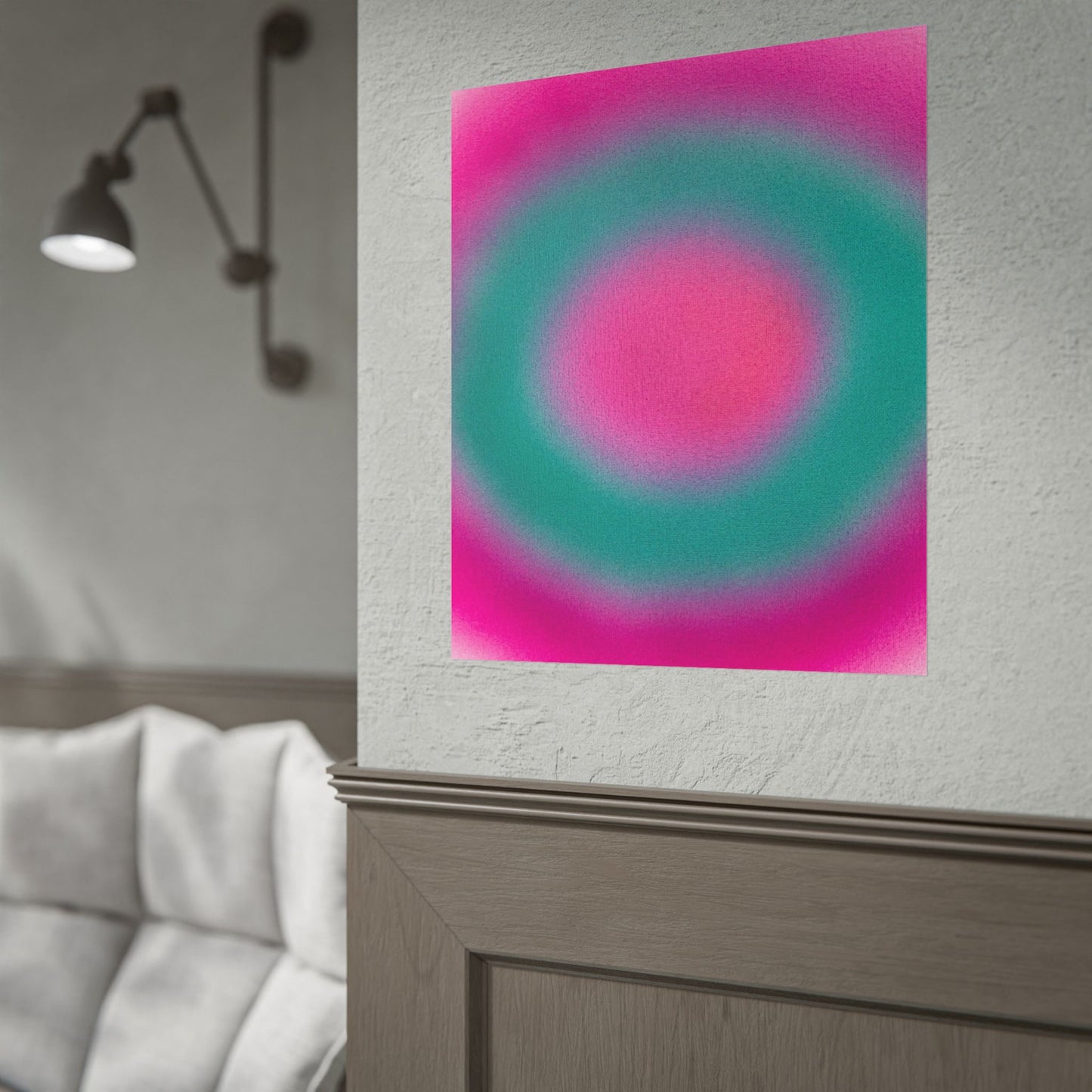 "watermelon swirl" airbrush rolled print