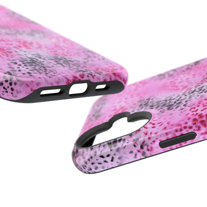 MagSafe "pink cheetah" airbrush iPhone case