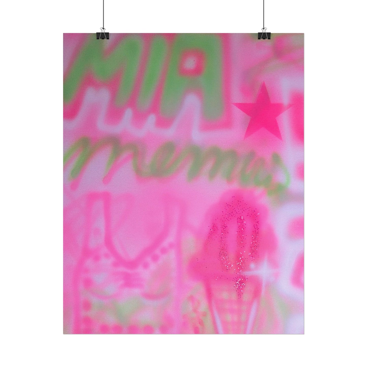 "miami matcha" airbrush rolled print