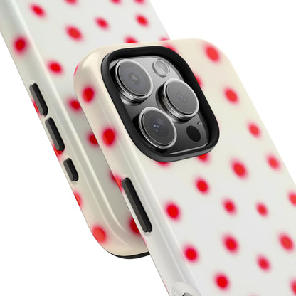 "vanilla cherry polka dot" airbrush iPhone case