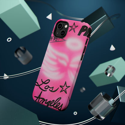 MagSafe "pinke Engelsflügel" Airbrush iPhone Hülle
