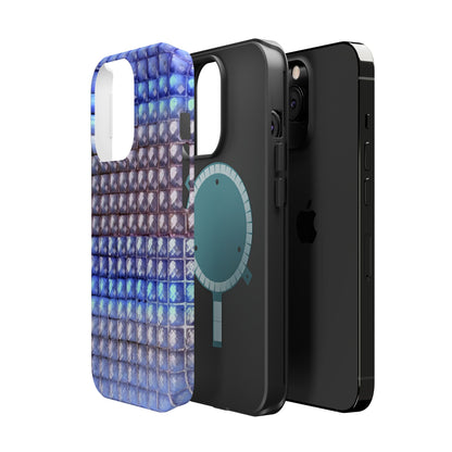 MagSafe "blue studs" airbrush iPhone case
