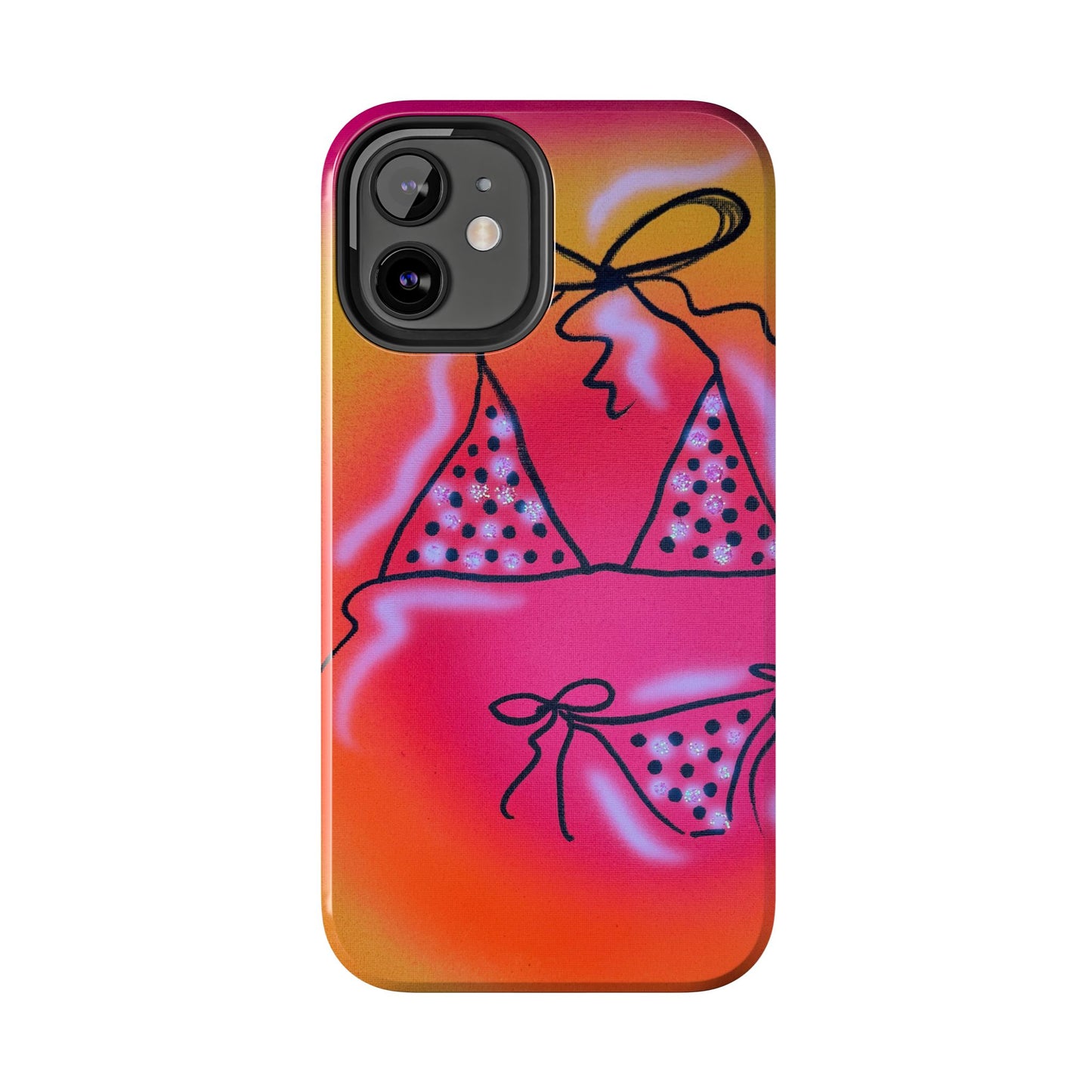 "glitter bikini" airbrush iPhone case