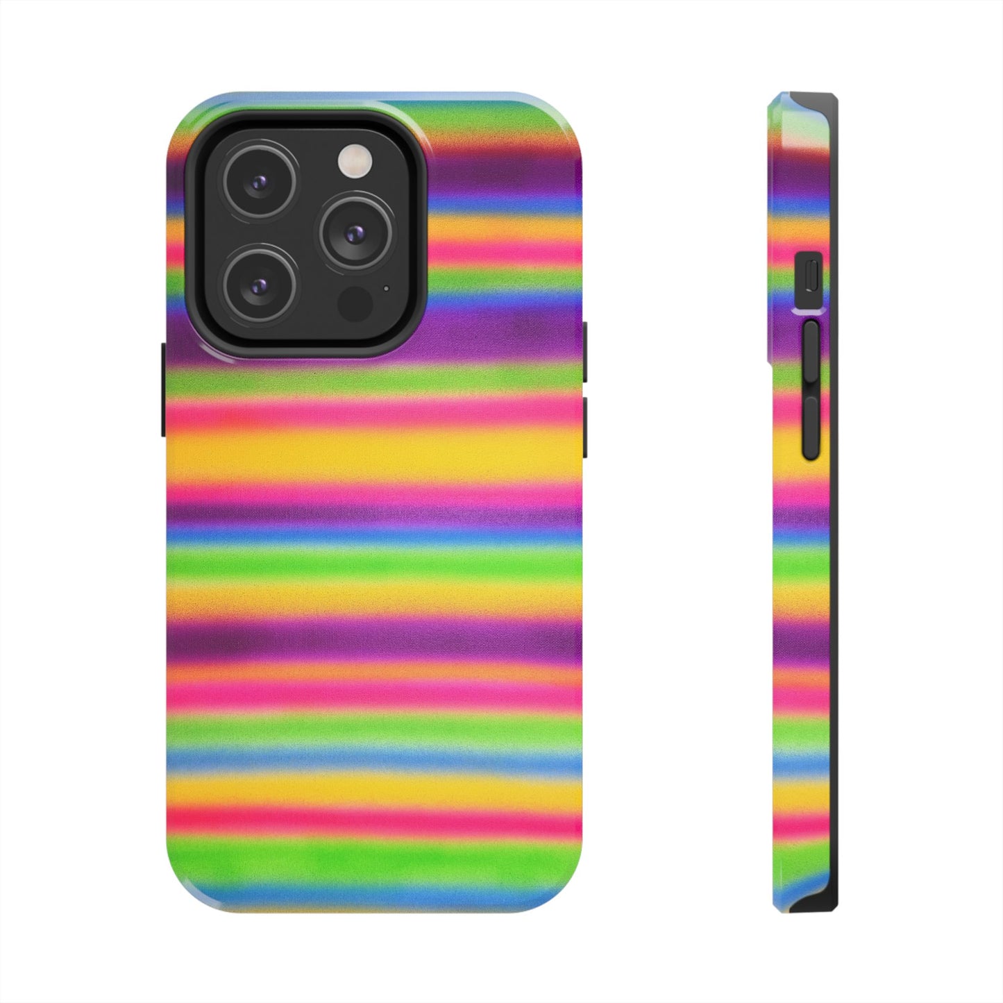"colorful stripes" airbrush iPhone case