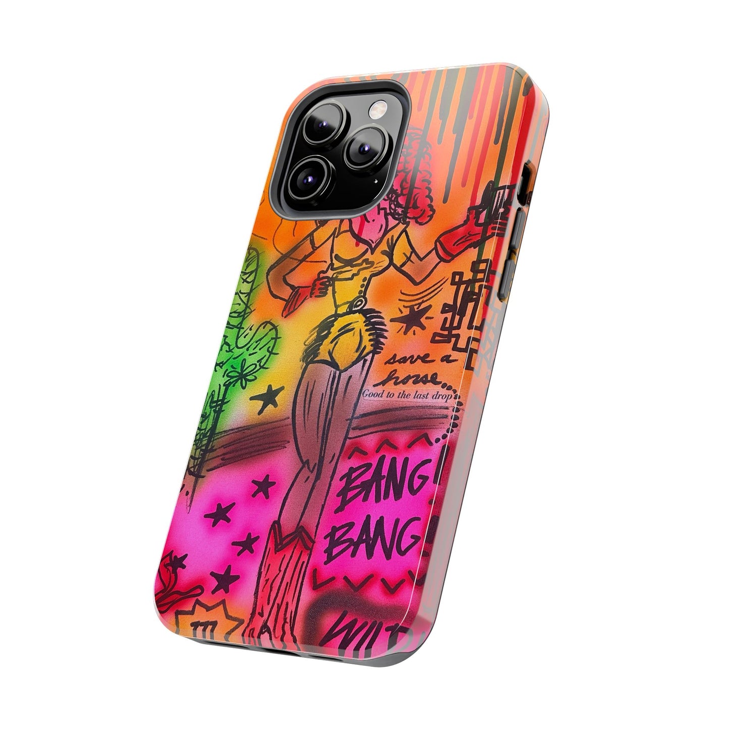 "wild, wild west" airbrush iPhone case