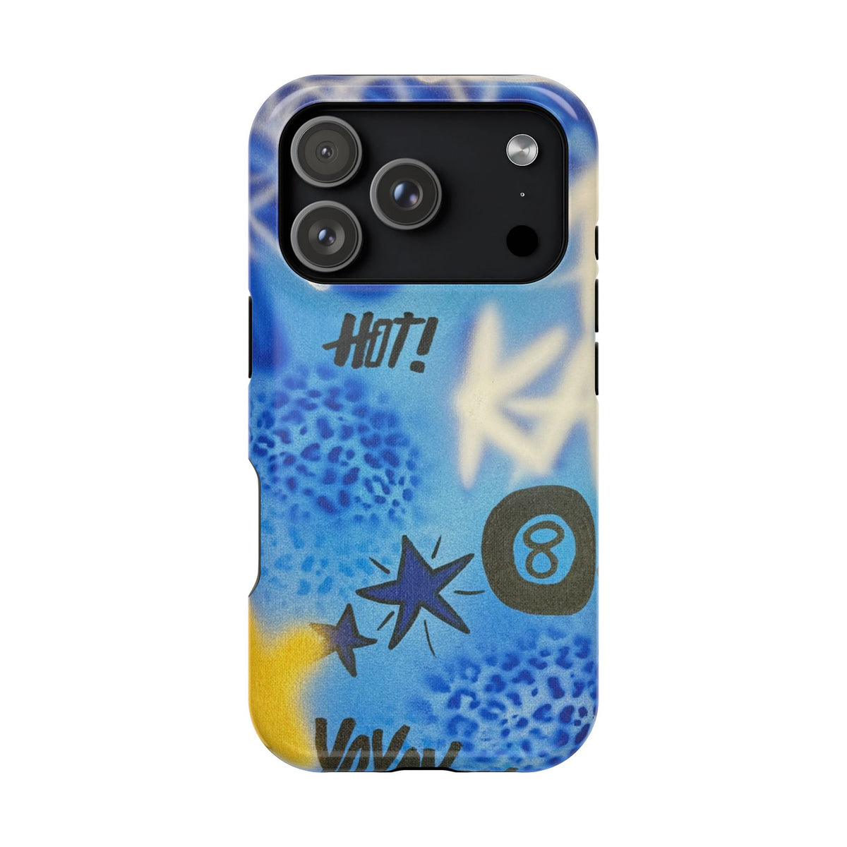 MagSafe "brilliant blues" airbrush iPhone case