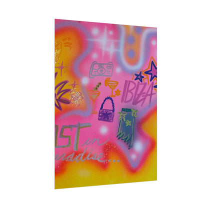 "ibiza" airbrush rolled print