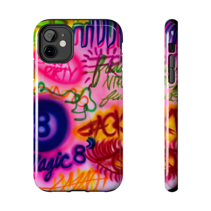 "colorful chaos" airbrush iPhone case
