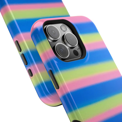 MagSafe "sherbet stripes" airbrush iPhone case