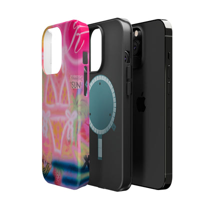 MagSafe "santa monica strawberry" airbrush iPhone case