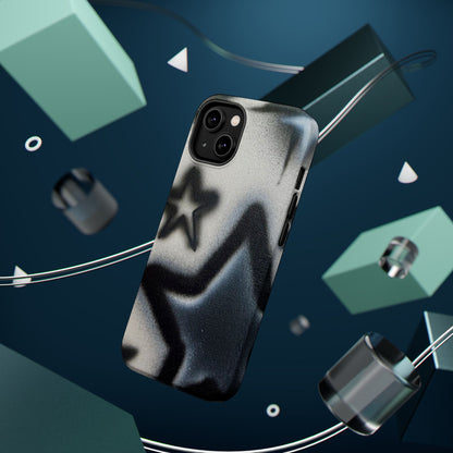 MagSafe "black & white stars" airbrush iPhone case