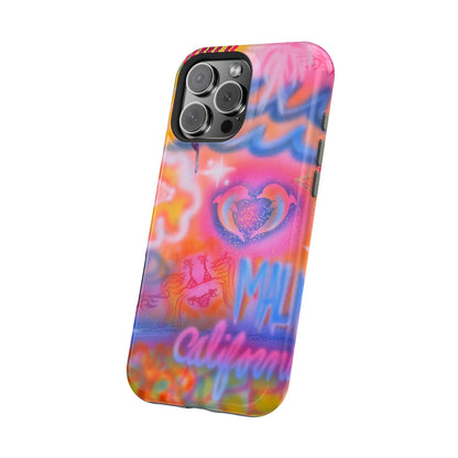 "mornings in malibu" MagSafe airbrush iPhone case