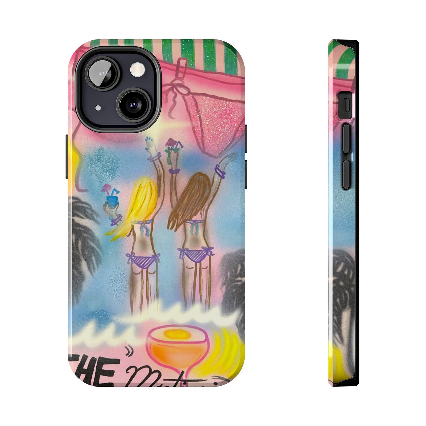 "kinis & tinis" airbrush iPhone case