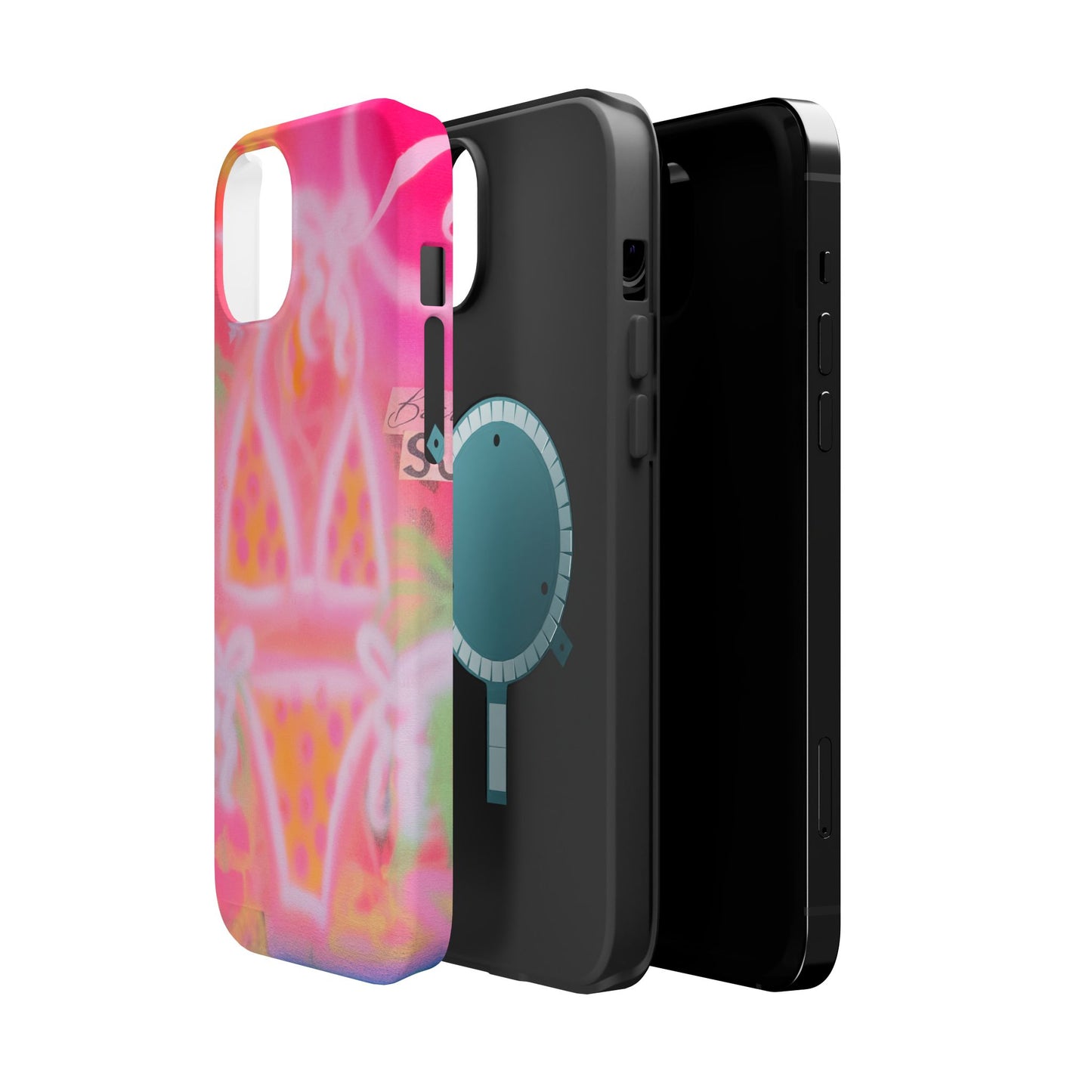 MagSafe "yellow polka dot bikini" airbrush iPhone case