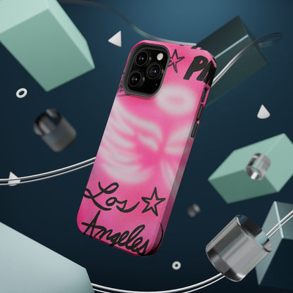 MagSafe "pinke Engelsflügel" Airbrush iPhone Hülle