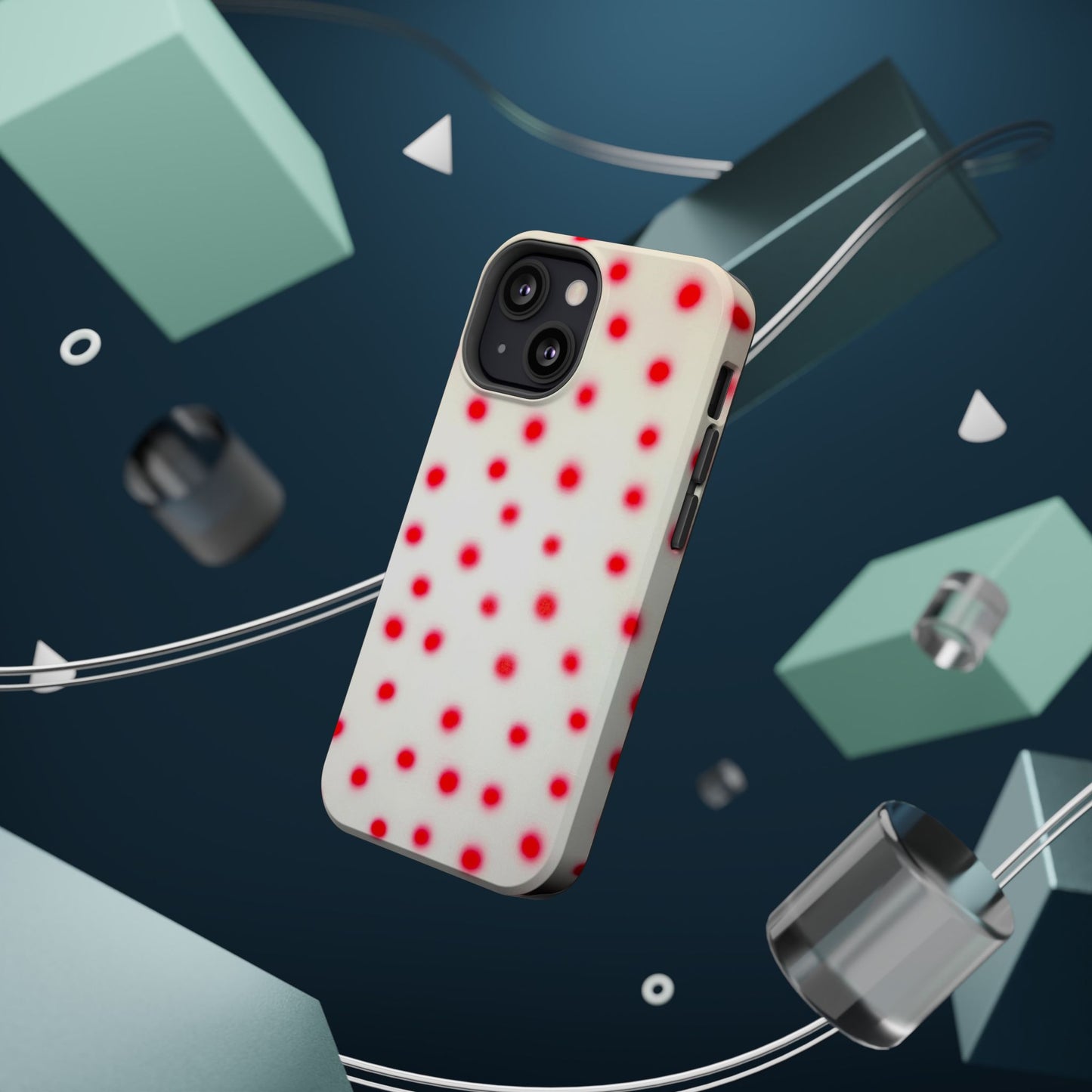MagSafe "vanilla cherry polka dot" airbrush iPhone case